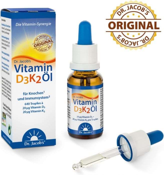Afbeelding van Vitamine D3K2 Olie 20 ml
