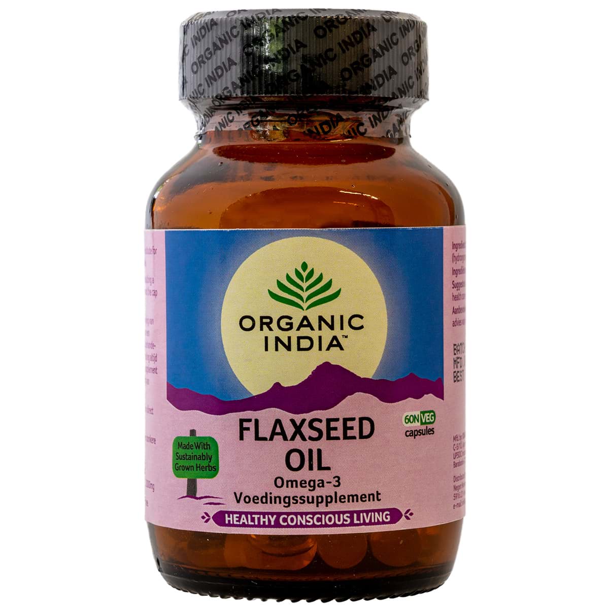 Afbeelding van Flax Seed Oil Vegan 60 caps. (OI)